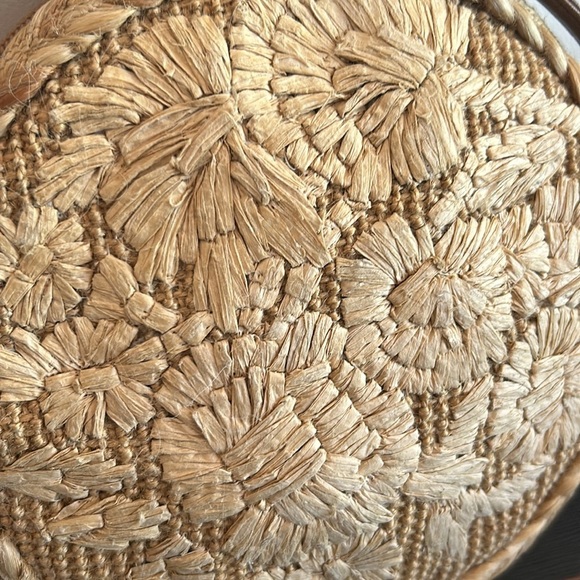 Accessorize London Round Jute Boho Textured Crossbody Bag - Picture 6 of 17